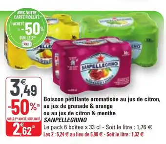 G20 Boisson Pétillante Aromatisée Au Jus De Citron offre