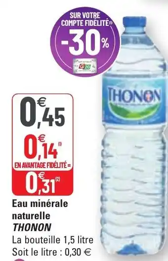 G20 Eau Minérale Naturelle Thonon offre