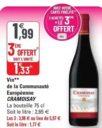G20 Vin De La Communauté offre