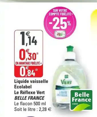 G20 Liquide Vaisselle Ecolabel offre