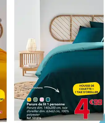 Gifi Parure de lit 1 personne offre