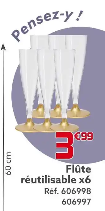 Flûte réutilisable x6