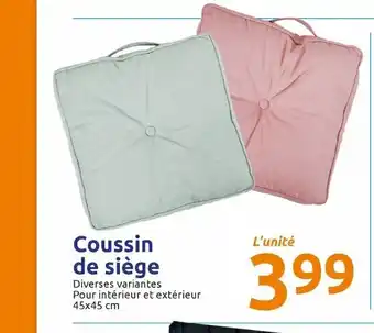 Action Coussin de siège offre