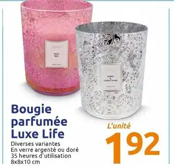 Action Bougie parfumée Luxe Life offre