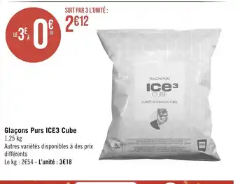 Casino Supermarchés Glaçons Purs ICE3 Cube offre