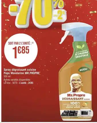 Casino Supermarchés Spray dégraissant cuisine Peps Mandarine MR.PROPRE offre