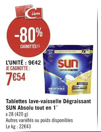 Casino Supermarchés Tablettes lave-vaisselle Dégraissant offre