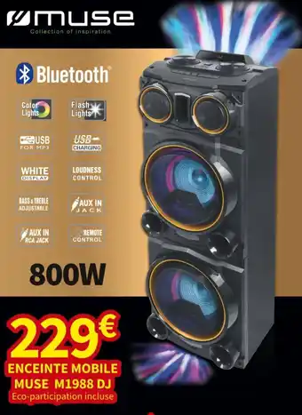 Conforama ENCEINTE MOBILE MUSE M1988 DJ offre