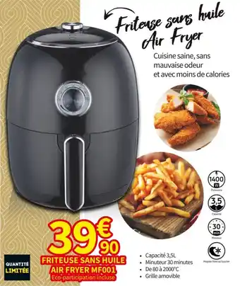 Conforama FRITEUSE SANS HUILE AIR FRYER MF001 offre