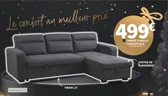 Conforama CANAPÉ D'ANGLE CONVERTIBLE offre
