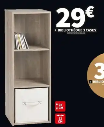 Conforama BIBLIOTHÈQUE 3 CASES offre