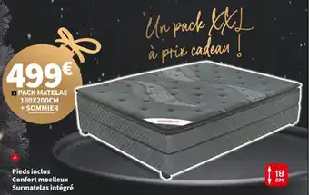Conforama Pieds inclus Confort moelleux Surmatelas intégré offre