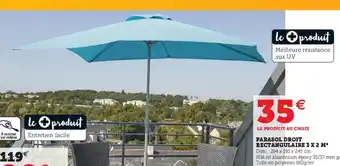Super U Parasol Droit Rectangulaire 3x2 M offre