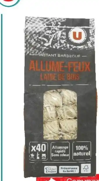 Super U Allume-feux Cubes de bois u offre