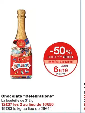 Monoprix Celebrations chocolats offre