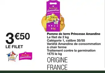 Monoprix Princesse amandine pomme de terre offre
