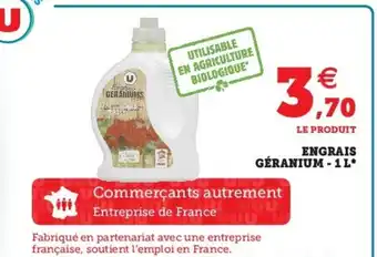 Super U Engrais Géranium offre