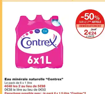 Monoprix Contrex eau minérale naturelle offre