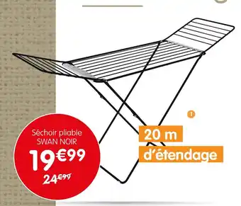 Séchoir pliable swan noir