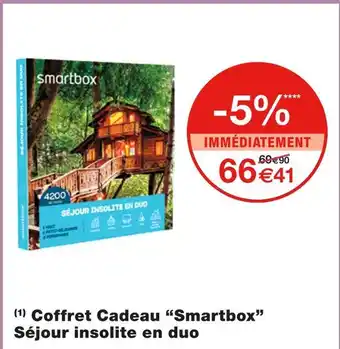 Monoprix Smartbox coffret cadeau smartbox séjour insolite en duo offre