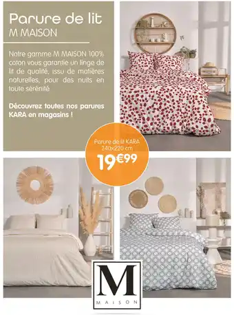b&m M parure de lit kara offre