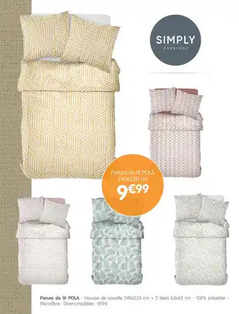 b&m Simply parure de lit pola offre