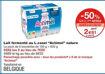 Monoprix Actimel lait fermenté au l.casei nature offre