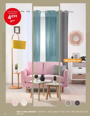 b&m Voile à oeillets elegance offre