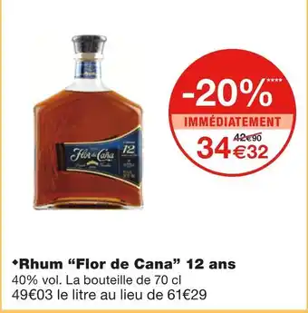 Flor de cana rhum 12 ans