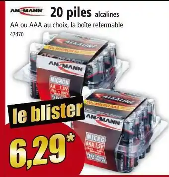 Norma Ansmann 20 piles alcalines offre