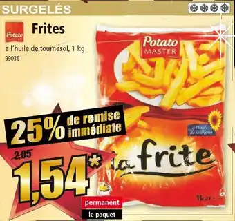 Norma Potato master frites offre