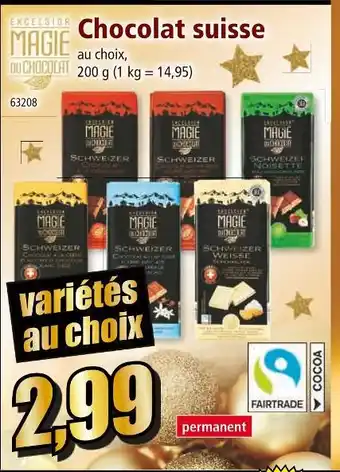 Excelsior magie du chocolat chocolat suisse