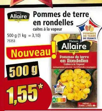 Norma Maison allaire pommes de terre en rondelles offre