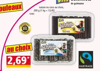Vita bâtonnets de guimauve