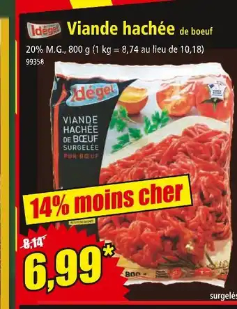 Norma Idégel viande hachée de boeuf offre