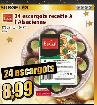 Escal 24 escargots recette Ă lâalsacienne