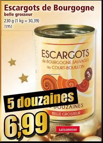 Norma Escargots de bourgogne belle grosseur offre