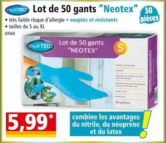 Norma Multitec lot de 50 gants ”neotex” offre