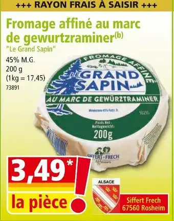 Norma Le grand sapin fromage affiné au marc de gewurztraminer offre