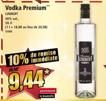 Norma Lunikoff vodka premium offre
