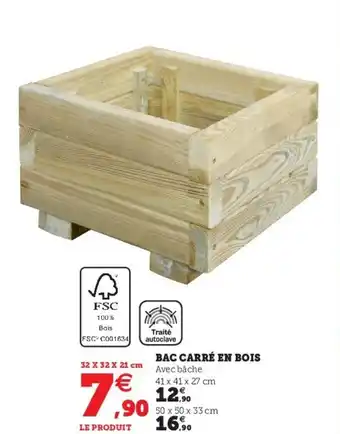 Bac Carré En Bois