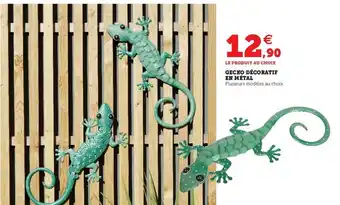 Super U Gecko Décoratif en métal offre