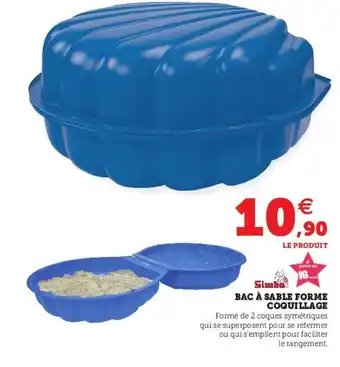 Super U Bac à Sable Forme Coquillage offre