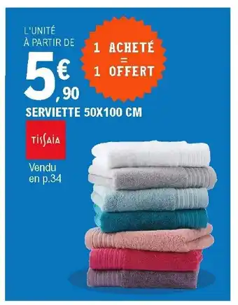 E.Leclerc Serviette 50x100 Cm offre