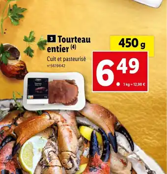 Lidl 3 Tourteau entier offre