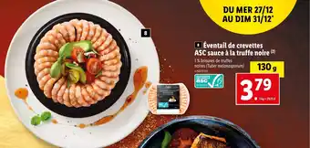 Lidl 8 Éventail de crevettes ASC sauce à la truffe noire (2) offre