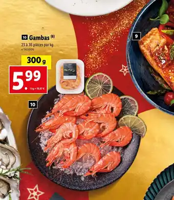 Lidl 10 Gambas offre