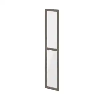 Castorama Porte battante verre transparent effet chêne grisé goodhome atomia h. 187,2 x l. 37,2 cm offre