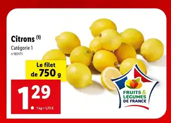 Lidl Citrons offre