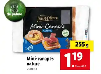 Lidl Mini-canapés nature offre